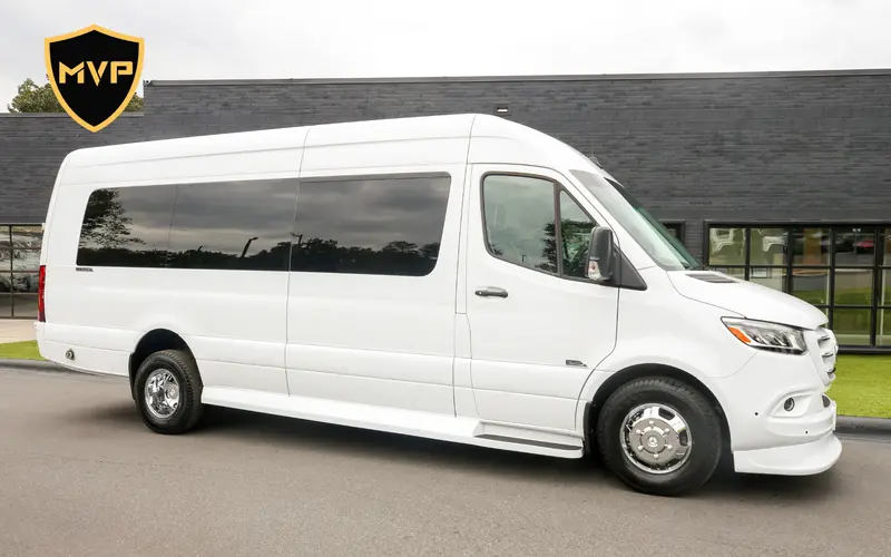 2024 Mercedes-Benz Sprinter Luxury Van, white exterior, for rent in Miami