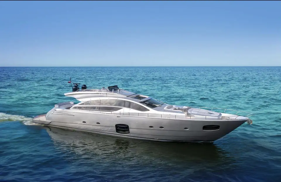 Pershing 82 yacht cruising off Miami